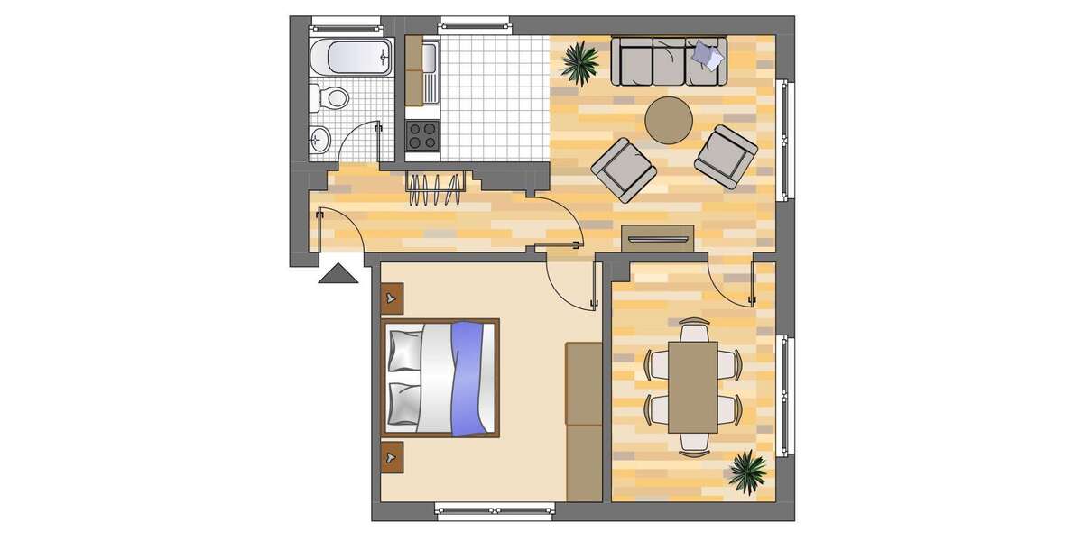 Etagenwohnung Kamen Kamen-Mitte - 3 Zimmer, 56 m&sup2;, 479&euro; | Angebot:27656015