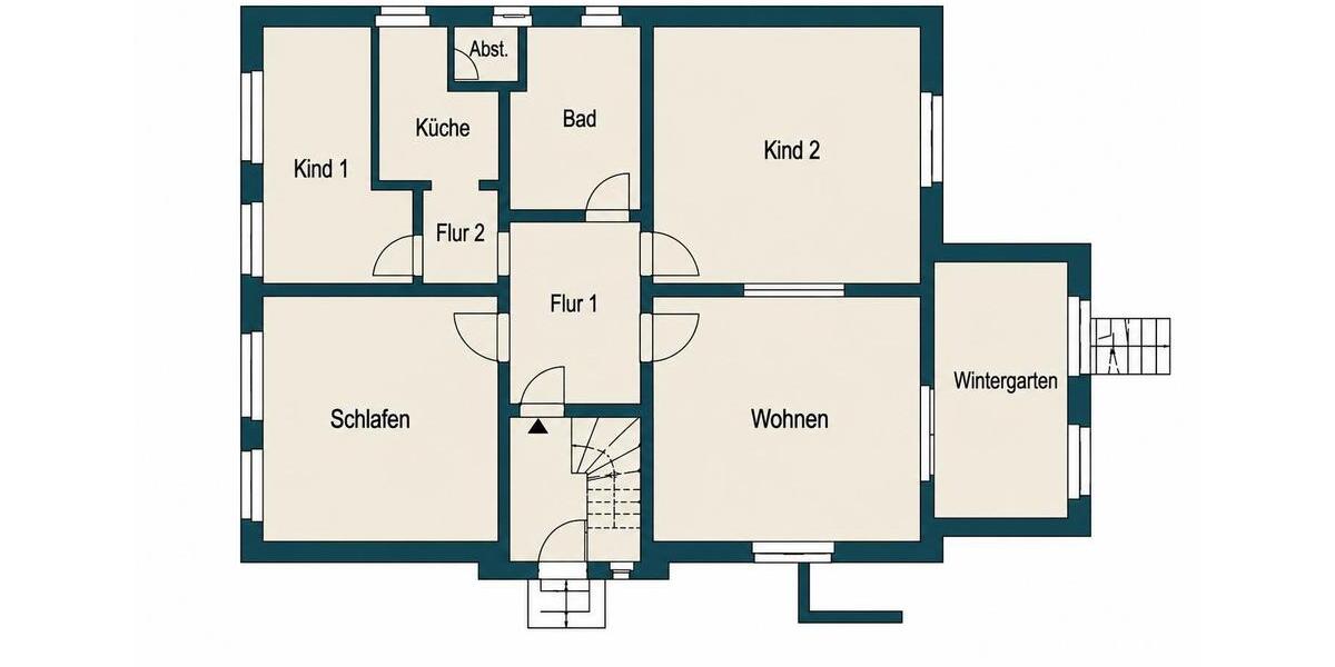 Erdgeschoßwohnung Münster Berg Fidel - 4 Zimmer, 110 m&sup2;, 1.800&euro; | Angebot:27621931